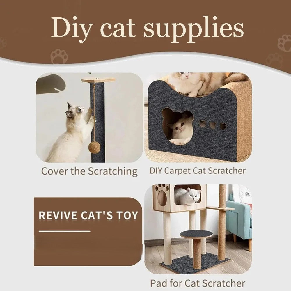 Self-Adhesive Cat Scratch Mat | Trimmable Sofa & Corner Protector