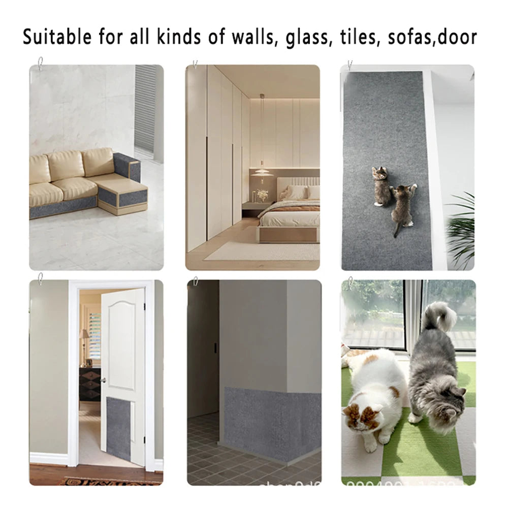 Self-Adhesive Cat Scratch Mat | Trimmable Sofa & Corner Protector