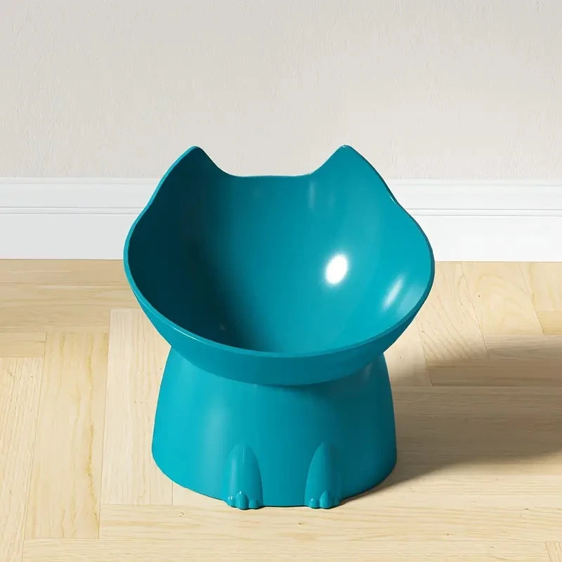 Elevated Cat Bowl | Tilted Anti-Tip Raised Feeder 🐾