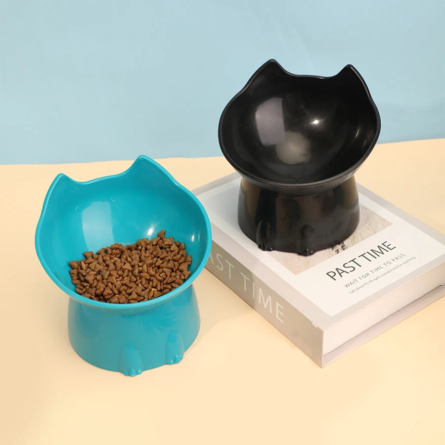 Elevated Cat Bowl | Tilted Anti-Tip Raised Feeder 🐾