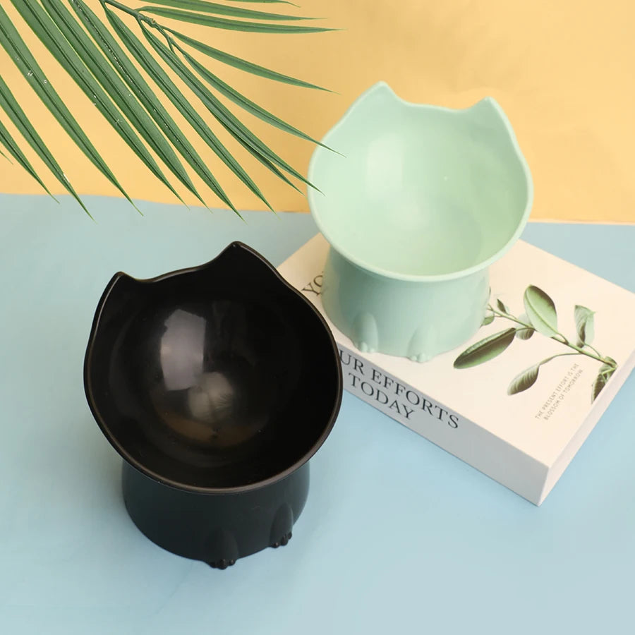 Elevated Cat Bowl | Tilted Anti-Tip Raised Feeder 🐾