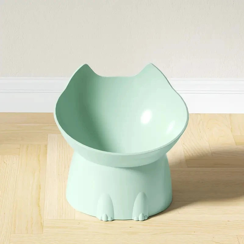 Elevated Cat Bowl | Tilted Anti-Tip Raised Feeder 🐾